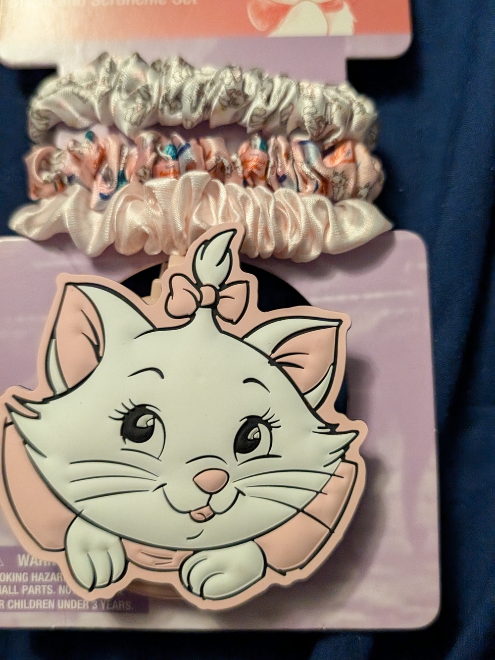 Disney Pink Marie Cat Scrunchie Set with Character Brush